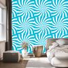 Hippie Wallpaper Background Turquoise and White for Living Room and Bedroom 50x1000