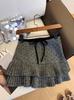 Plus Size Grey Heart Polka Dot Pleated Skirt for Women - Spring Thick A-line Cake Mini Skirt