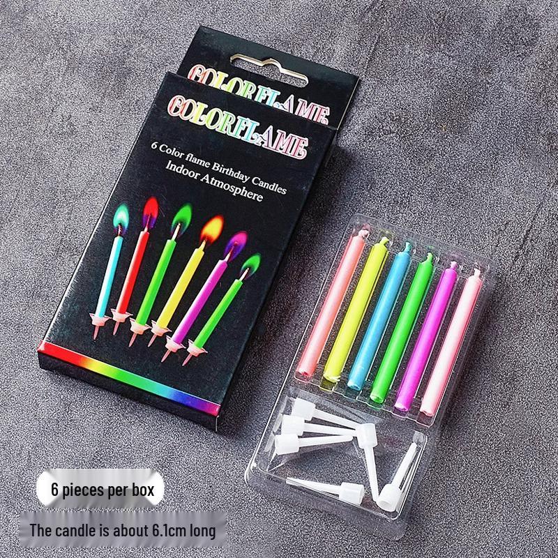 

Свечи для торта «Радужное пламя» для украшения детской вечеринки