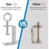 Serre-joints en C inox 85 mm - Lot de 2, plage de serrage 45–78 mm, vis réglable