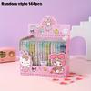 Back To School Season 144pcs 0.5mm Cartoon Cute Pink Rabbit&cat Design Scalable Pen, Exquisite Push Action Pen, Office Signature Pen Stationery, Holid