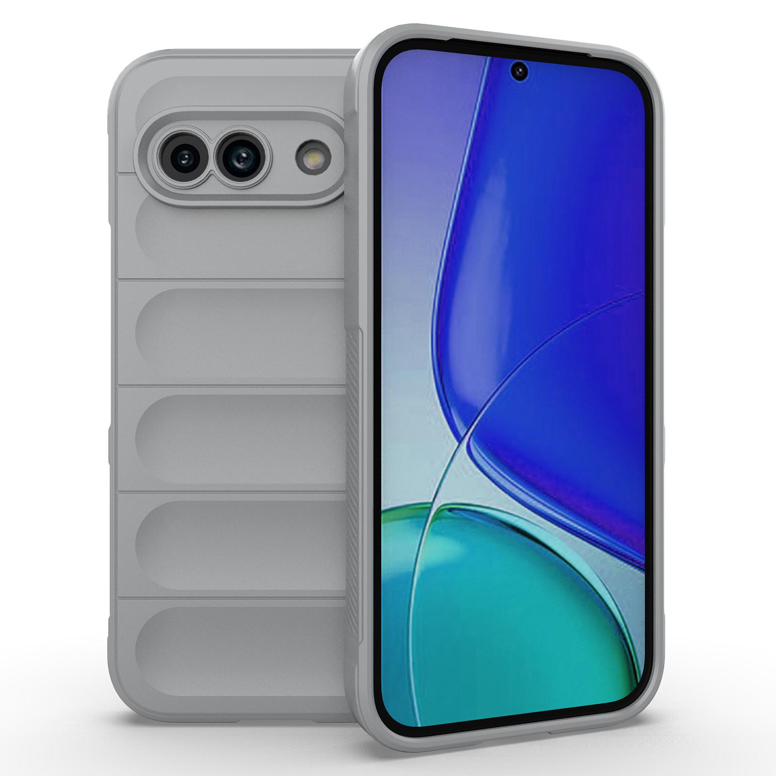 

AMORUS For Google Pixel 9a Case Shockproof Soft TPU Rugged Phone Back Cover Light Grey