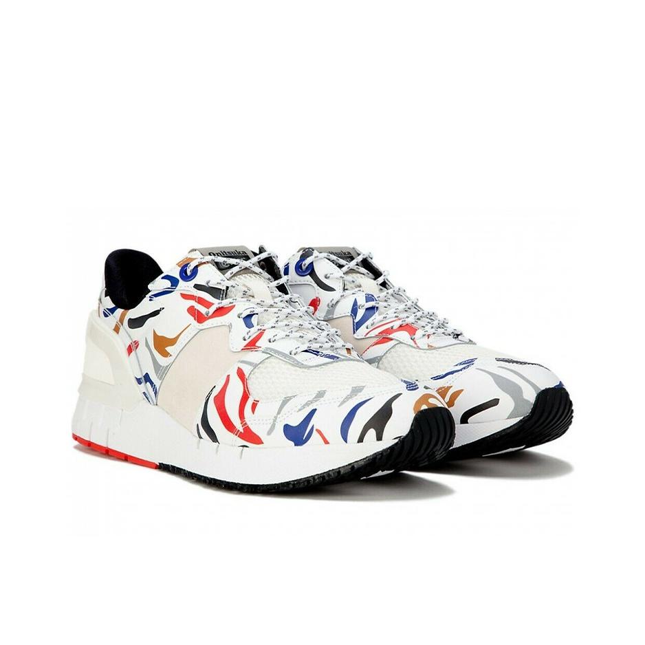Onitsuka Tiger Rebilac Shock Absorbing Durable Non-Slip Low-Top Sneakers Men sneakers White Red Blue 1183B860-100
