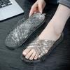 Fashion Crystal Women's Slippers and Ladies Sandals Indoor Shoes 2025 Luxury Casual New Fashion Style Slides On Offer Waterproof Shoe 39