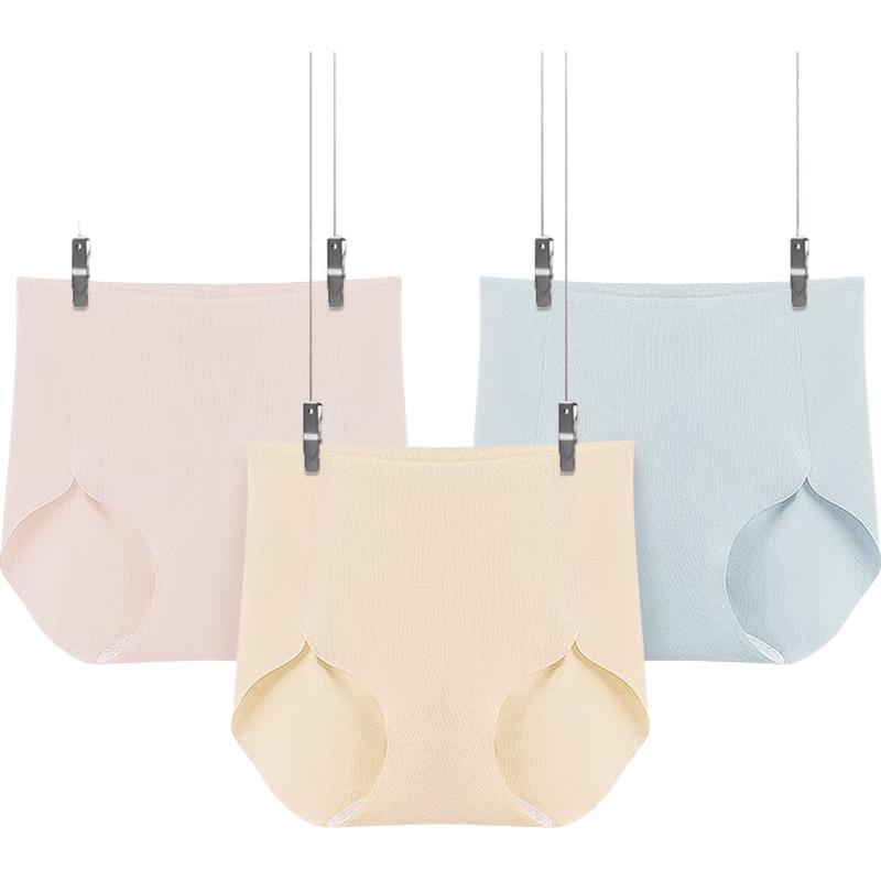 

MaoRen Женское бесшовное нижнее белье из смеси шелка 10А с антибактериальным эффектом, 3 штуки 2XL (140-160 lbs)