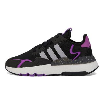 Originals Nite Jogger Mesh Suede Running Shoes Comfortable Durable Low-Top Lifestyle Sneakers Women Sneakers Black Purple FX6903