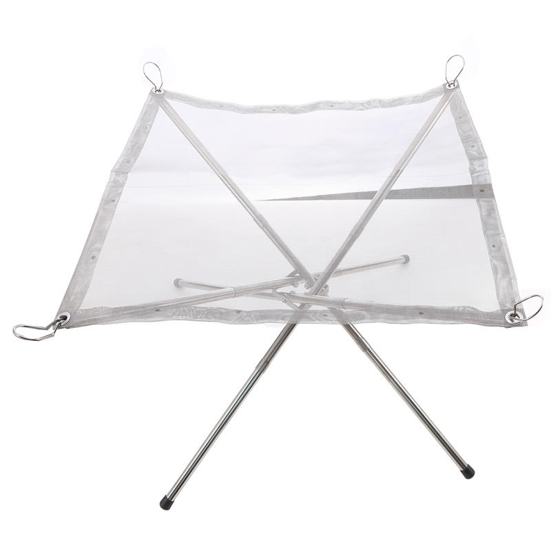 Portable Fire Pit For Camping Collapsing Disassemble Stainless Steel Mesh Outdoor Campfire Fire Rack For BBQ Picnic Heating