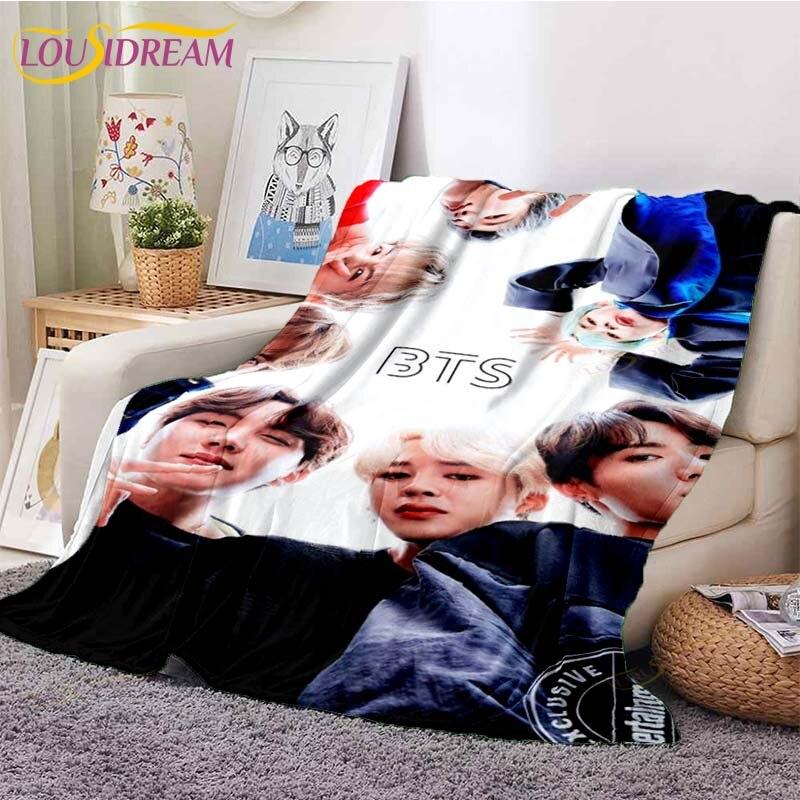 Newest Kpop Bangtan Boys Blanket Sofa Bed Blanket Super Soft Warm Blanket Cover Fleece Throw Blanket