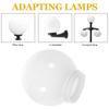 PRETYZOOM Bathroom Lampshade Replacement, Acrylic, 8cm Inner Diameter, Round Lamp Cover, Ball Shape, for Wall-Mounted Lampshades, White, for Outdoor
