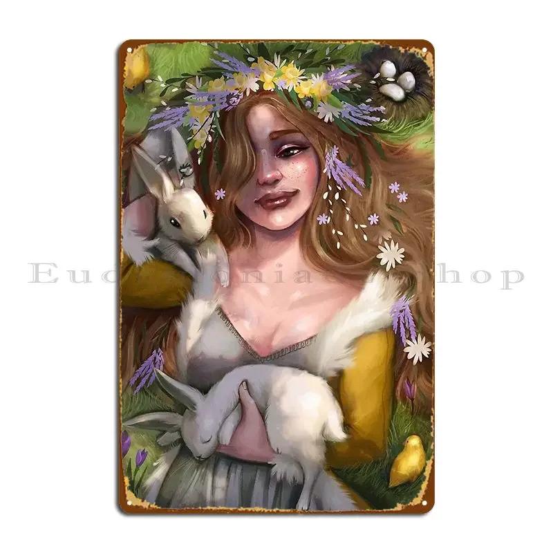 Sabbath Ostara Witchcraft Wicca Altar Decoration Metal Sign Plaques Wall Decor Print Wall Decor Decoration Tin Sign Poster