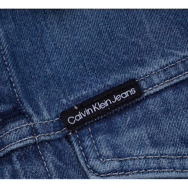 Calvin Klein Loose Solid Color Lapel Long Sleeve Jacket Men jackets Blue 40GM720-420-S