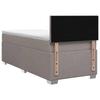 Box Spring Bed with Mattress Taupe 100 x 200 cm Fabric