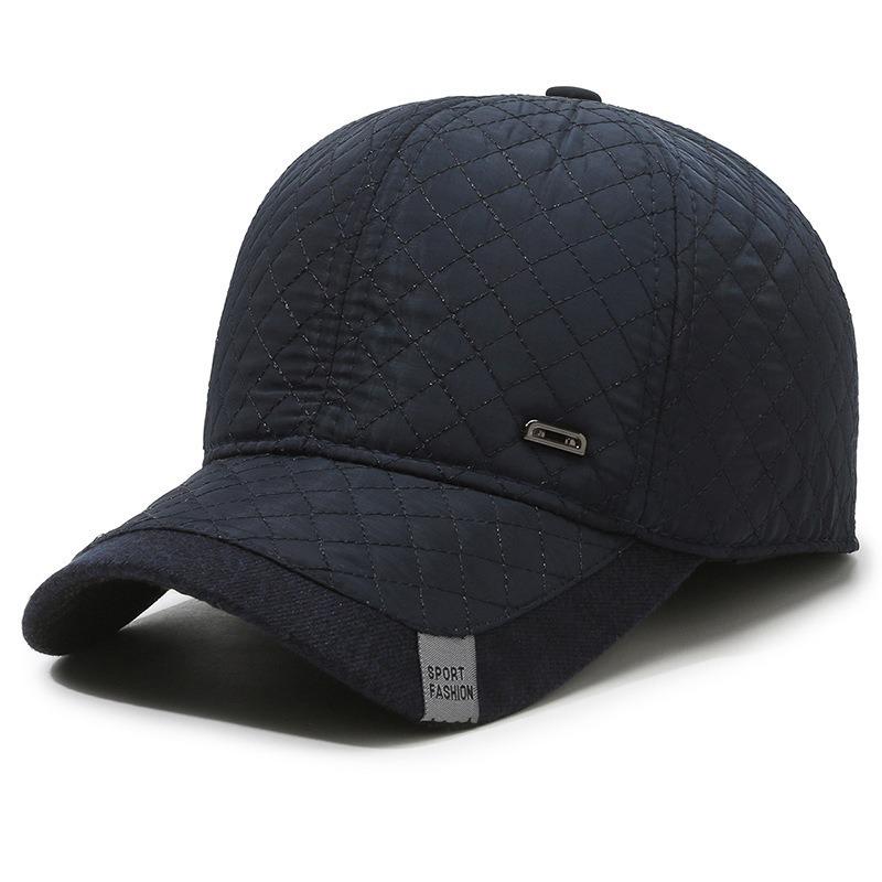 Winter hat Men's fleece cold-proof and warm flat-top hat Grandpa woolen thickened ear protector duck tongue cotton hat