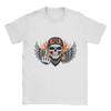 Unisexs Badass With Attitude Rebel Skeleton Biker T Shirts   Cotton Tops Funny Short Sleeve Crew Neck Tee Shirt  TShirts