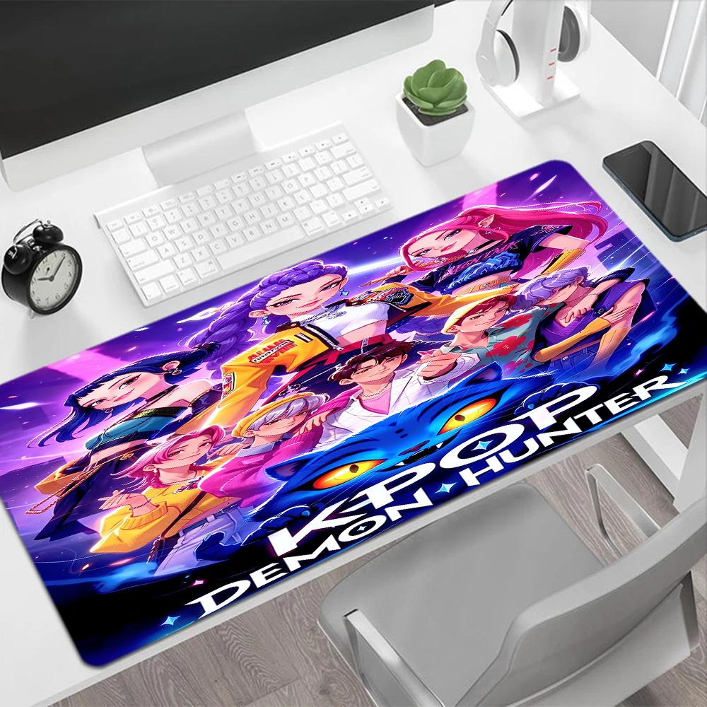 Kpop Huntrx Magical Girls Anime Fantasy Hunters Large Mouse Pad Gaming Laptop Mouse Pad Computer Desk Mat Nonslip Rubber Base Gaming Accessories Ideal