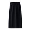 Micro-elastic drape slim fit fashion straight skirt spring new commuter high waist skirt split step skirt