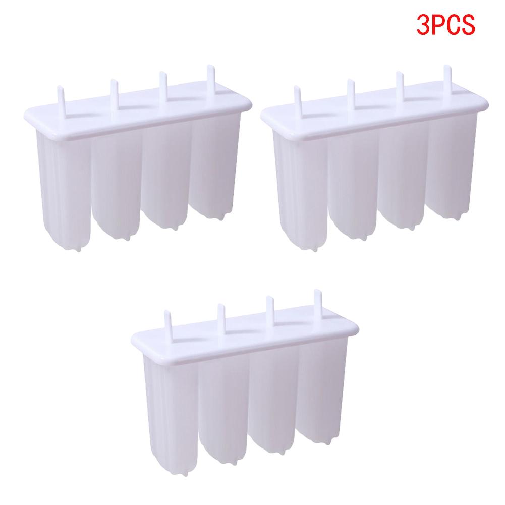 1/2/3pcs Ice Cream Molds 4 Popsicle Molds Set Popsicle Ice Tray Ice Cream Reusable with Stick Cover Ice Mold Kitchen Accessories