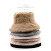 Bucket Hat Women's Autumn and Winter Plush Light Board Solid Color Basin Hat Outdoor Men's Travel Warm and Cold Shading Bucket Hat