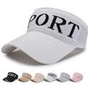 Sporty Mesh Sun Visor Hat with Letter Print, Lightweight Breathable Topless Cap for Running, Golf, Tennis & Outdoor Activities