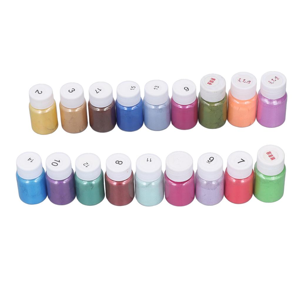 Pudră Pigment Metalic 18 Culori Sigură Inofensivă Pudră Mica Pigmenți Metalici pentru Meșteșuguri DIY Rășină