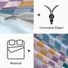Geometric Colorful Checkerboard 3D Printed Brushed Duvet Cover Set