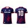Scozia 10 Maglia da Calcio Uomo Traspirante Asciugatura Rapida Maglia da Calcio Stampa Tartan Rossa Abbigliamento Sportivo Edizione Fan Uniforme da Allenamento
