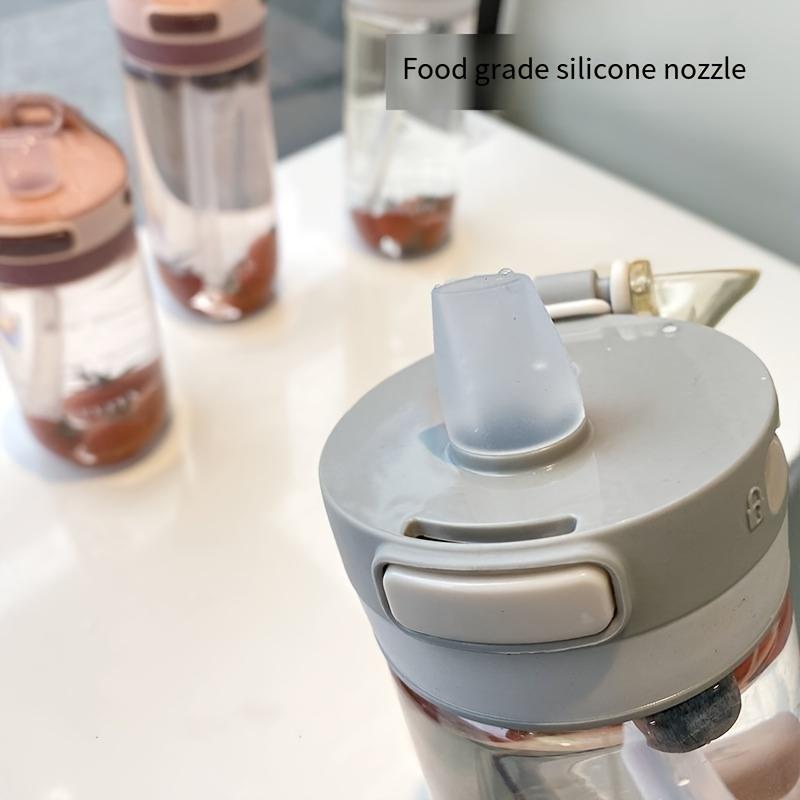 500ml Transparenter Plastikbecher mit Strohhalm, Tragbar, Fallfest, mit Skala, Sport-Wasserflasche, Geeignet für Outdoor-Sportarten, Aktivitäten