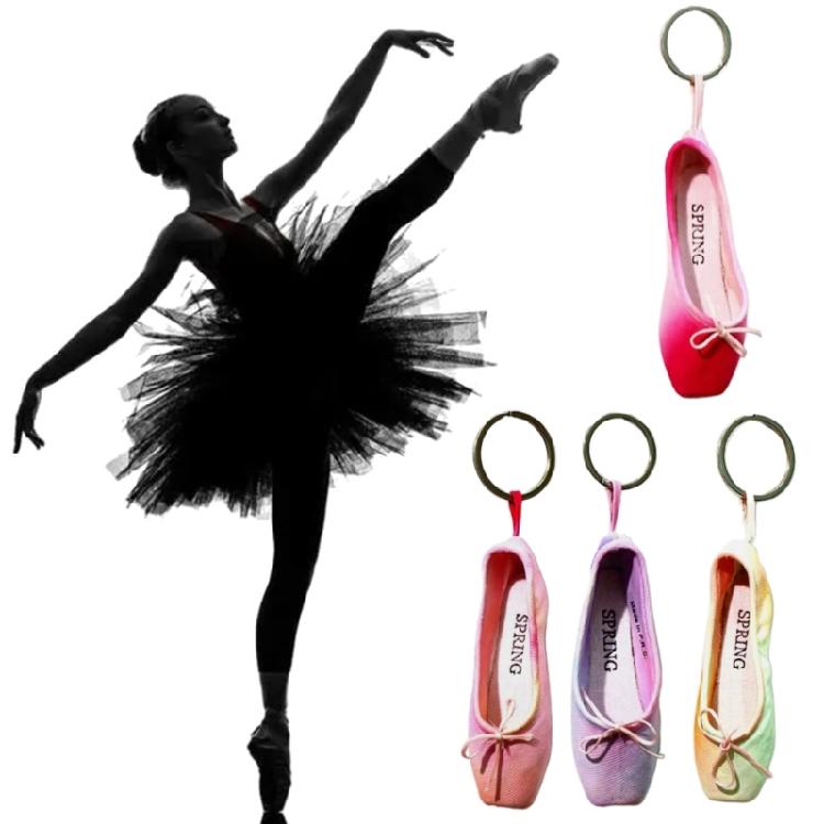 Miniature Ballet Keychain Unisex Ballet Shoe Keyring Decoration for Bags Wallets