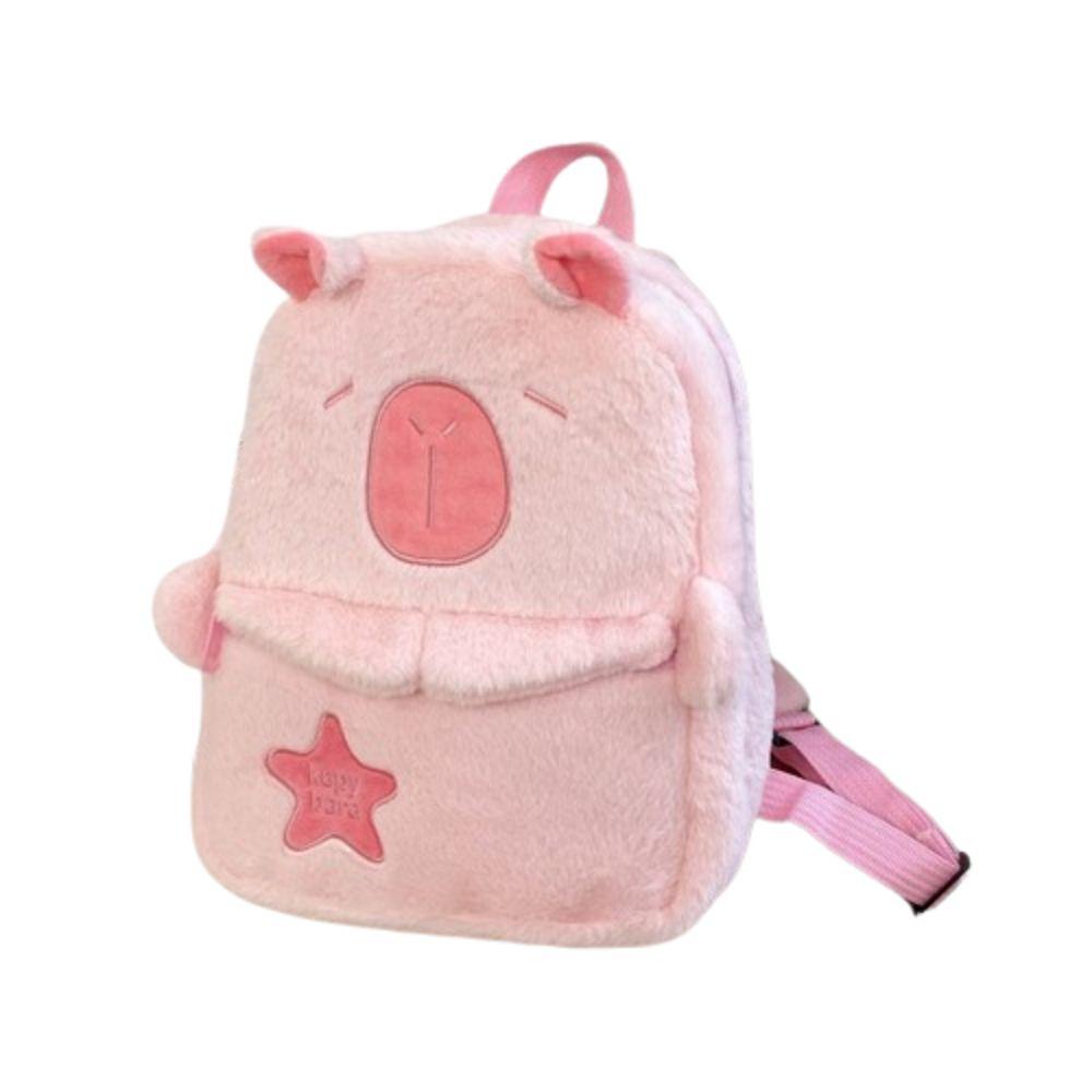 Animal Cartoon Capybara Plush Backpack Large Capacity Capybara Plush Bag Couple