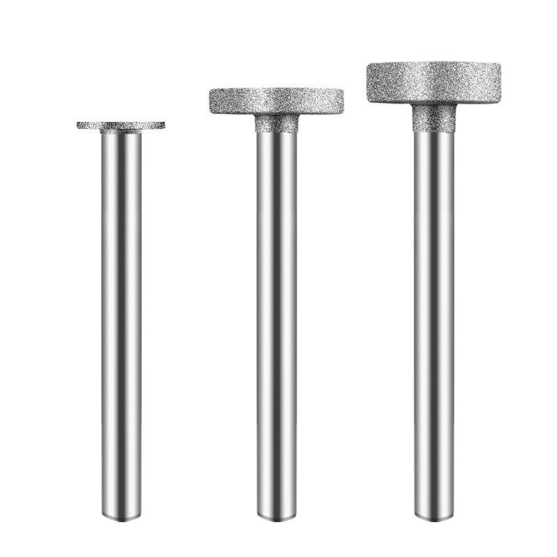 T-Shaped Diamond Grinding Head for Jade Carving - Includes Hook Tip, Thin Needle, and Free Shipping