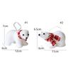 2pcs Cute Christmas Bear Pendant Mini Simulated Polar Bear  New Year Festival Gifts
