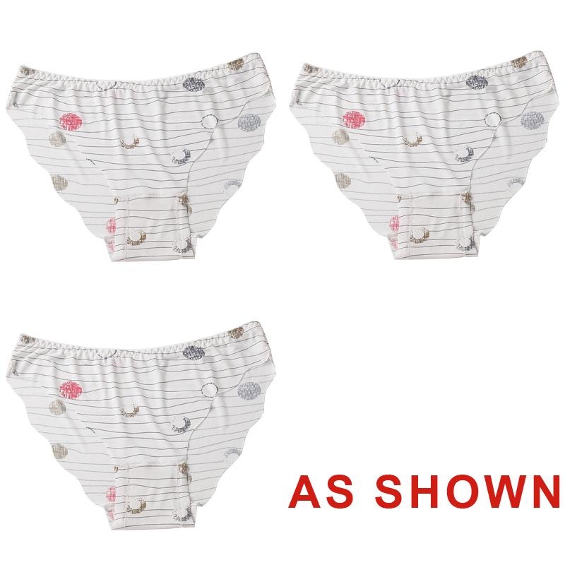 TERMEZY 3Pcs/Lot Women's Sexy Ice Silk Panties Printed High Elasticity Cool Briefs Low-Rise Seamless Breathable Briefs