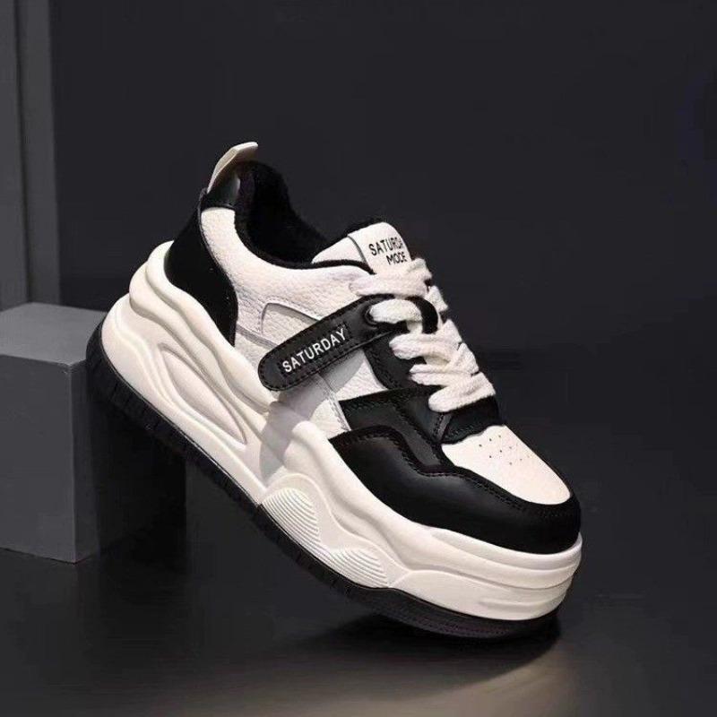 Little white shoes women's spring and autumn new thick-soled heightening board shoes versatile small muffin dad shoes