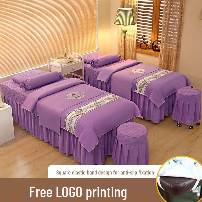 

Luxury Beauty Salon Massage Bed Sheet & Duvet Set - Exclusive for Hair Washing & Physiotherapy, 4-Piece Cover 180*60 cm Square Head 5-Piece Set with Duvet