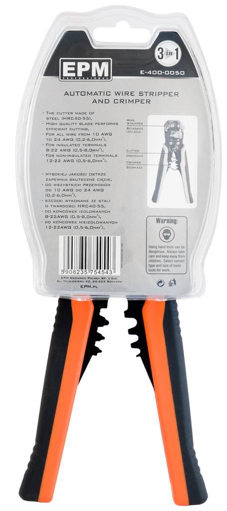 3-in-1 INDUSTRIAL GRADE MULTIFUNCTIONAL WIRE STRIPPER - E-400-0050