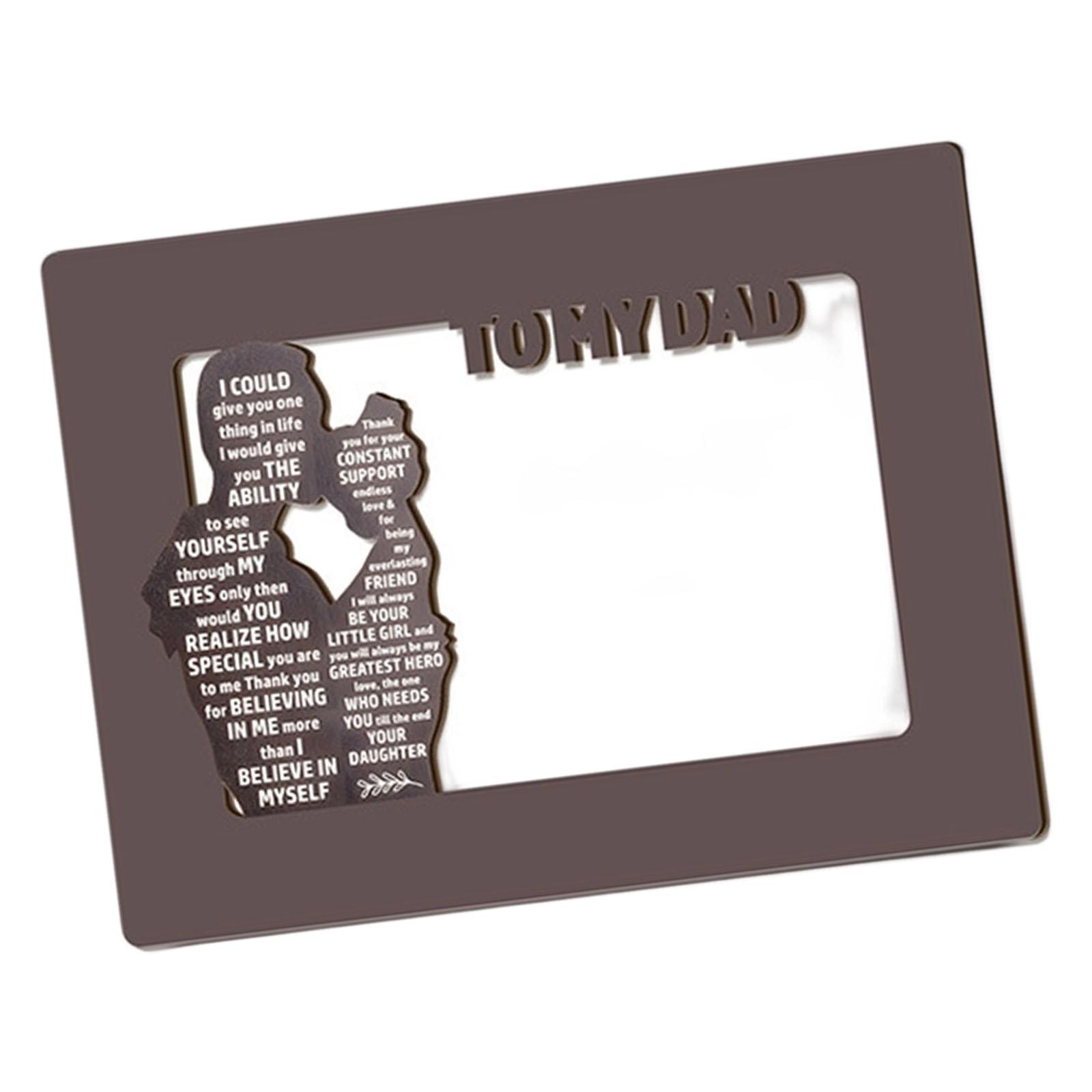 Rustics Nature Wood Picture Frame Mother/Father Day Gift from Daughter and Son Farmhouse Engraved Wood Photo Frame