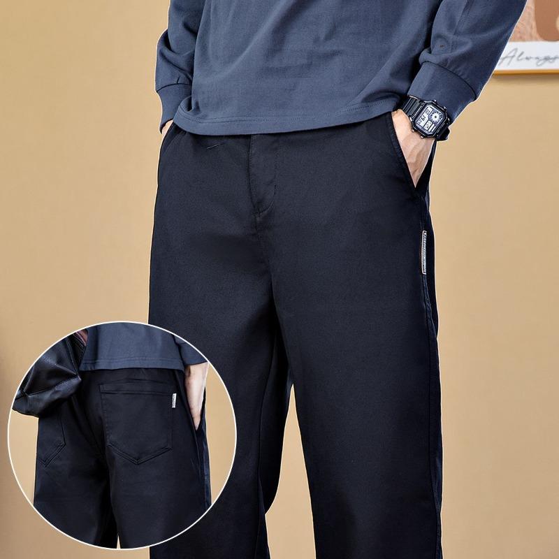 Autumn and Winter New Casual Pants Men's Loose Straight Business Pants Men's Pants Trendy Green Versatile Drape Trousers