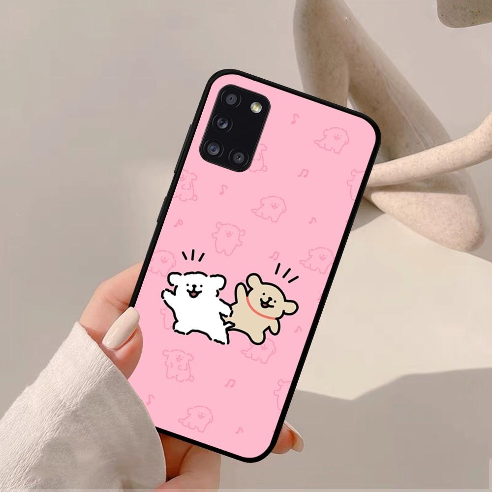 Cartoon Cute Hug Heart Dog Phone Case For Samsung A 10 11 12 13 20 21 22 30 31 32 40 51 52 53 70 71 72 73 91 13 Shell