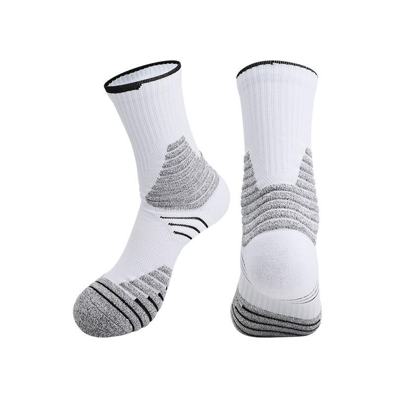 Men's Cross-Border Elite Basketball Socks: Breathable, Non-slip, Sweat-absorbing Mid-calf Sports Socks