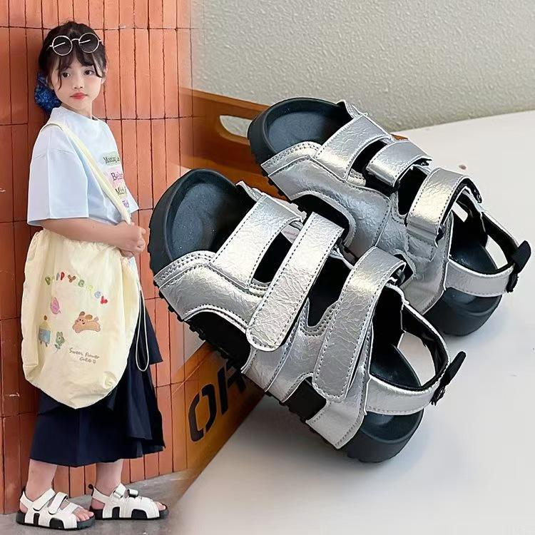 2026 Sommer Kinder rutschfeste Klettverschluss Sandalen mit offenen Zehen