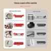 Italian Stainless Steel Semi-Automatic Espresso Machine with High-Pressure Extraction and Integrated Milk Frother
