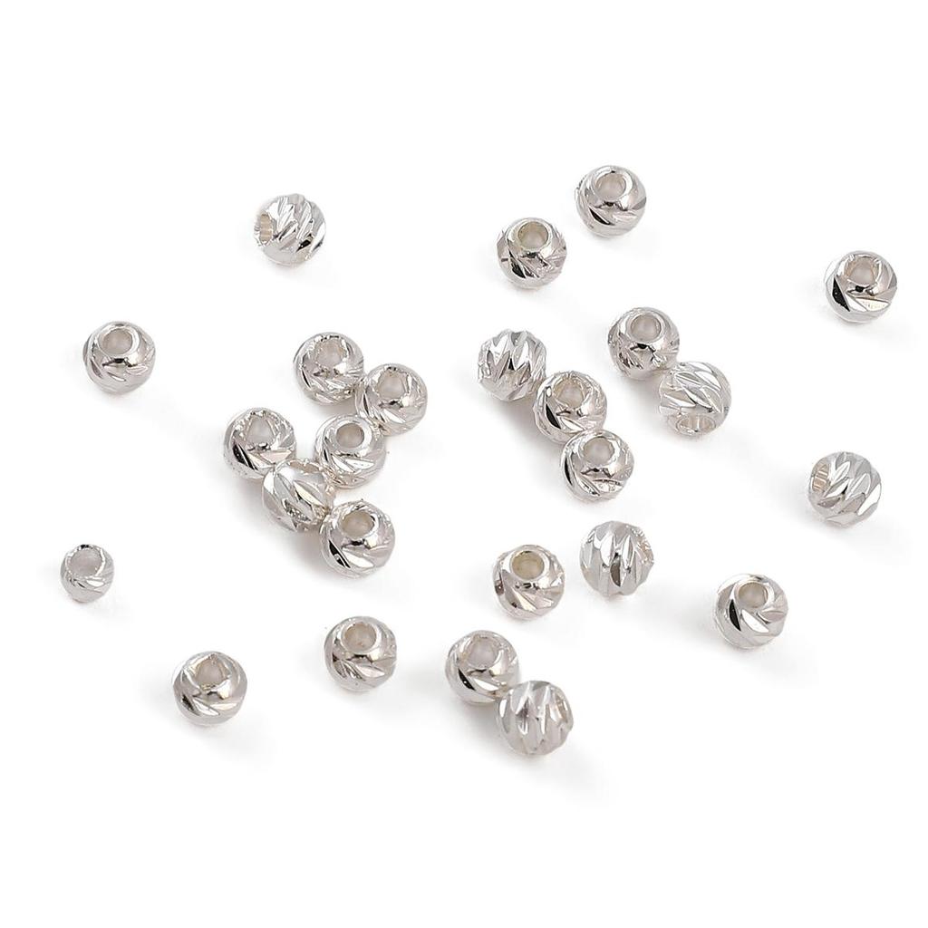 10 ks měděných kulatých květinových korálků pro ruční výrobu šperků