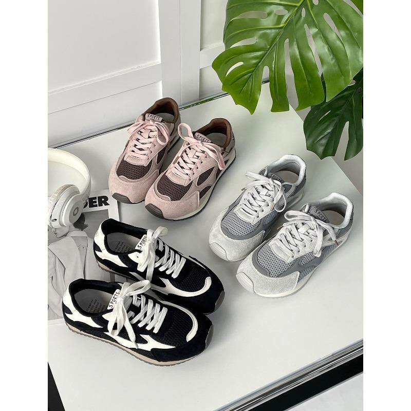 New products are on sale, summer new thick-soled retro breathable mesh casual sneakers 5755