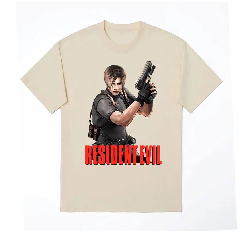 Limited edition Leon S. Kennedy Resident Evil T-shirt Women's Fashion Aesthetics Large T-shirt Women's Retro Trendy Cool T-shirt