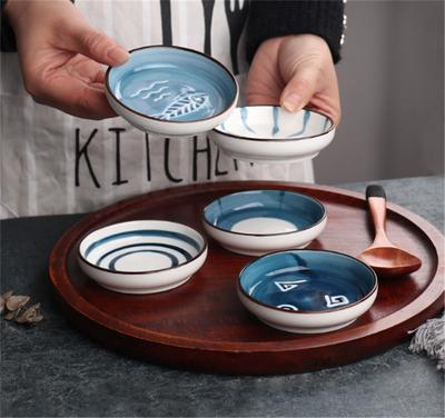 Seasoning Hot Sauce Dish Cup Ceramic Plate Small Dish Plates Butter Mustard Sushi Vinegar Soy Dishes Kitchen Porcelain Saucer