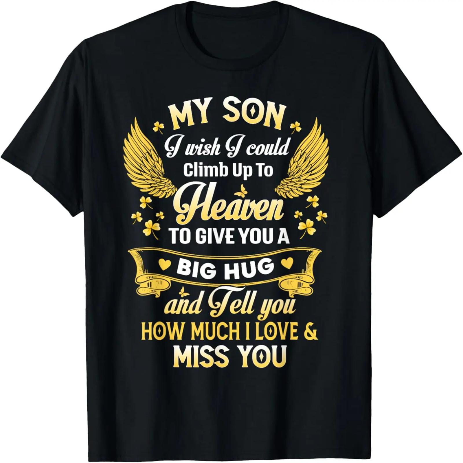 

Happy Heavenly Birthday To Son in Heaven, Lost Son Memorial T-Shirt XXXXXL чорний