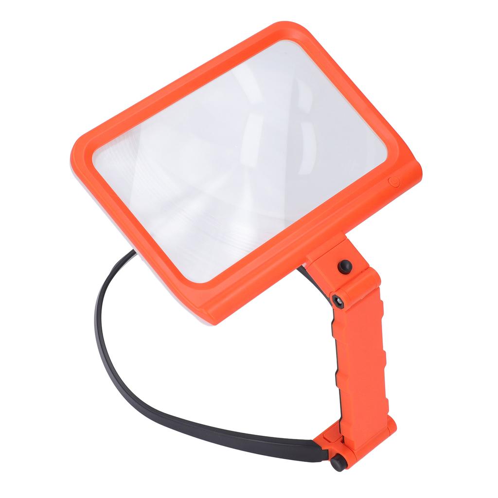 Neck Wear Full Book Page Magnifier with 48 LEDs Light Handheld Desktop Magnifier for Reading