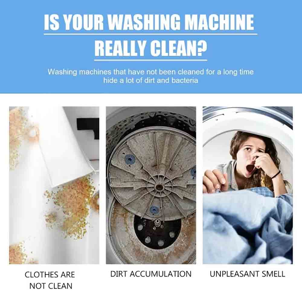 12 Pieces Of Washing Machine Cleaning Front Loading Washer Cleaner Cleaning for Removing Dirt Deep Cleaning and Instant Cleaning