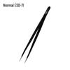 Stainless Steel Black ESD Bent Pointed Tweezers - Anti-static Mobile Phone Repair & Nail Art Tool