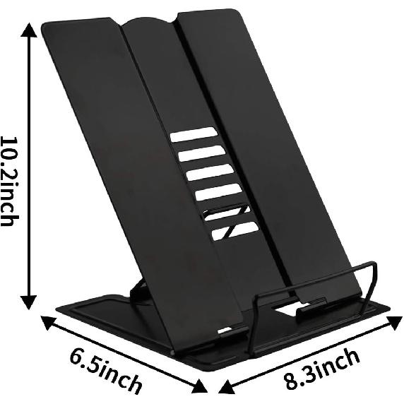 Citmage Desk Book Stand Document Holder Heavy Duty Metal Reading Stand with Book Magazine Menu iPad Music Score Speech Draft with 5 Adjustable